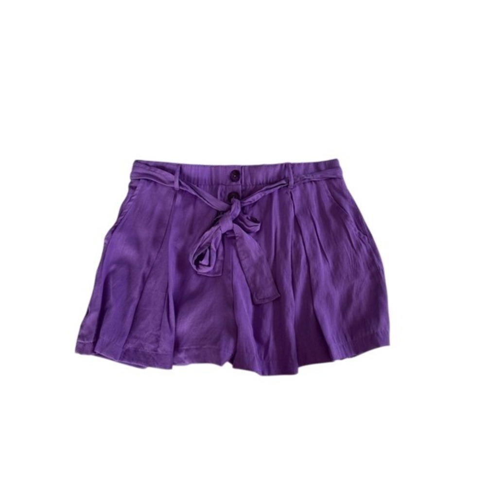 Haute Monde Women's Purple Sz L Pleated Skorts Summer Preppy Academia Beachy Y2K